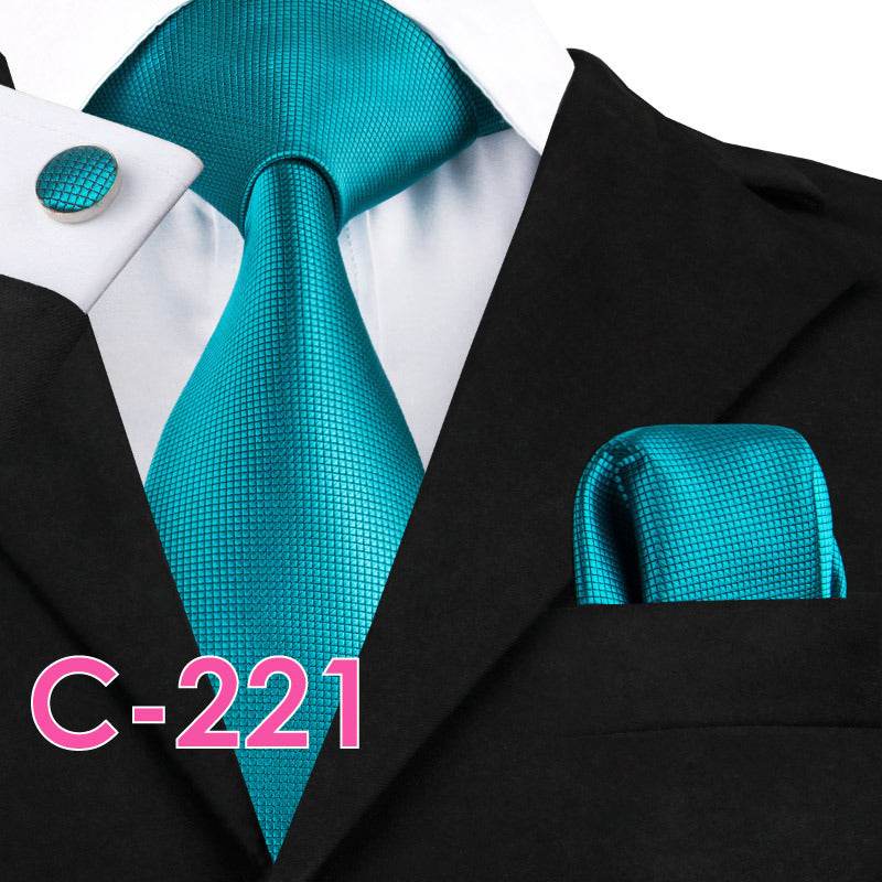 Solid Silk Mens Ties Neck Tie Set For Men Suits Tie Handker - Emprize360