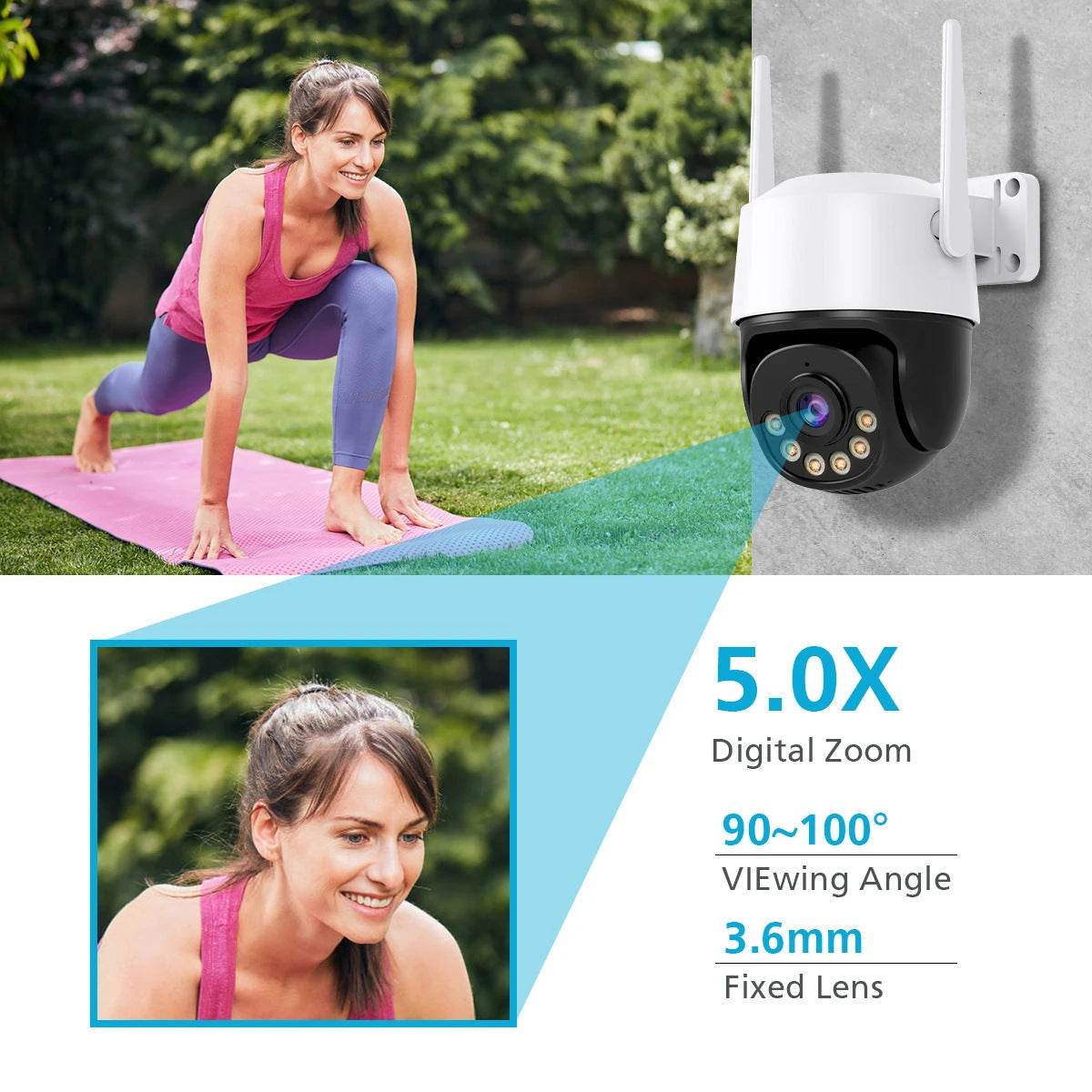 "Monocular Ball Q19B 4K 8MP Network Camera – Black and White High-Resolution Surveillance - EMPRIZE 360