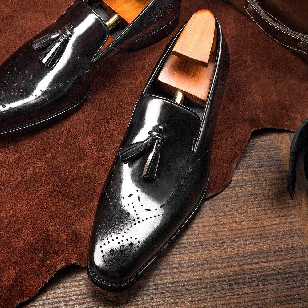 Fringed Cowhide British Business Shoes Men - Emprize360