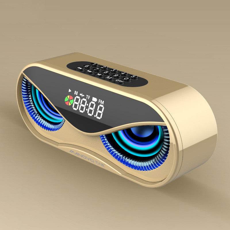 Stylish Bluetooth Speaker with Vibrant Colorful Lights, Dual Speakers, and Digital Controls - Emprize360