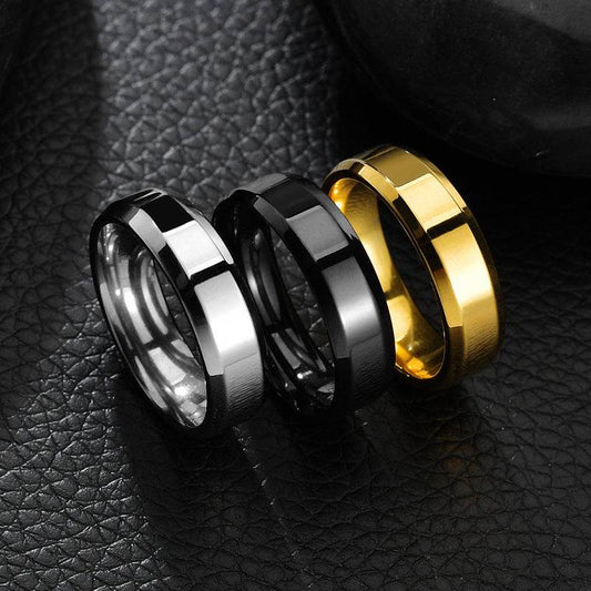 Elegant Stainless Steel Gold Ring for Men & Women – Stylish Wedding Band & Perfect Gift Jewelry" - EMPRIZE 360