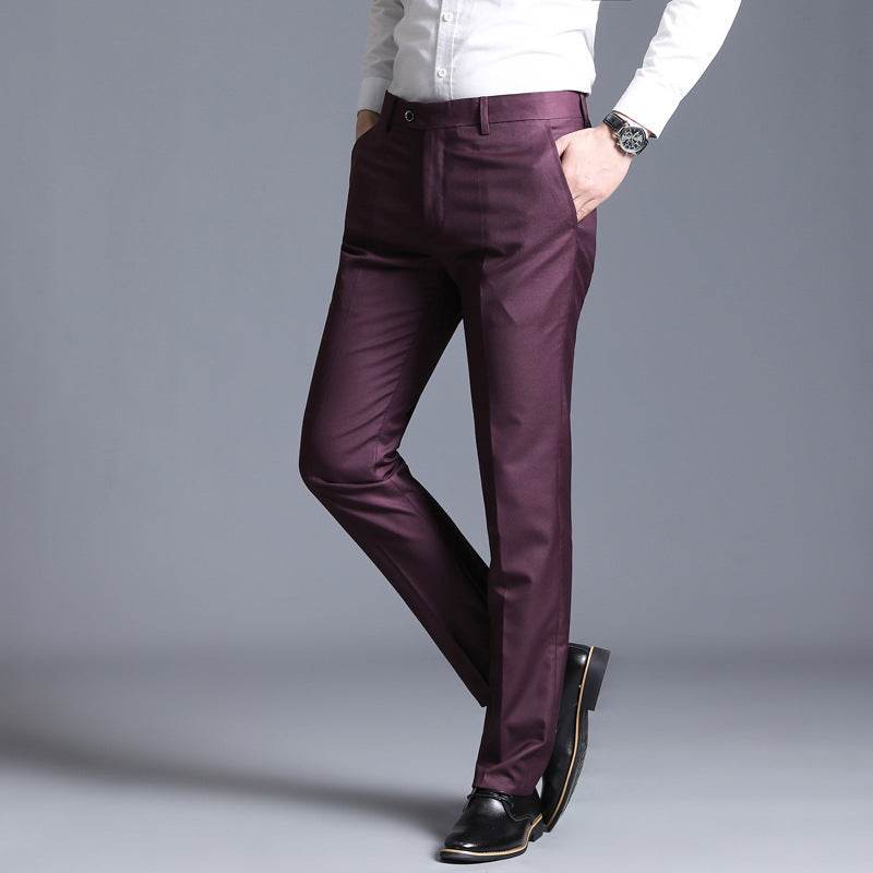 Men's Business Casual Straight-Leg Suit Trousers – Sleek and Stylish - Emprize360