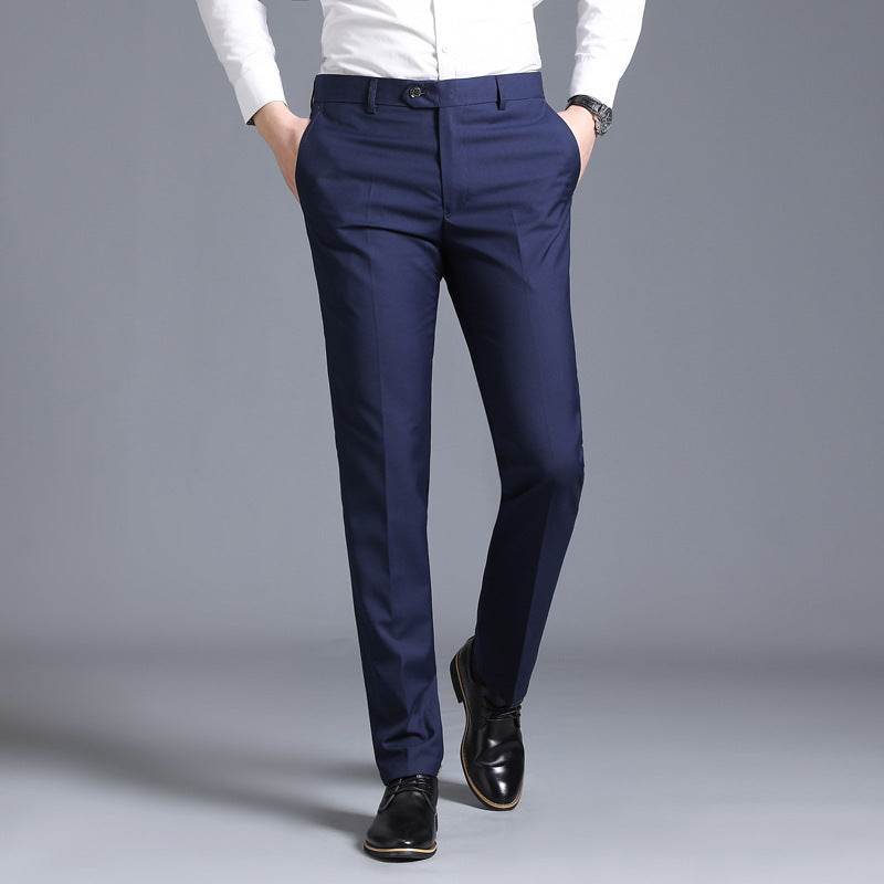 Men's Business Casual Straight-Leg Suit Trousers – Sleek and Stylish - Emprize360