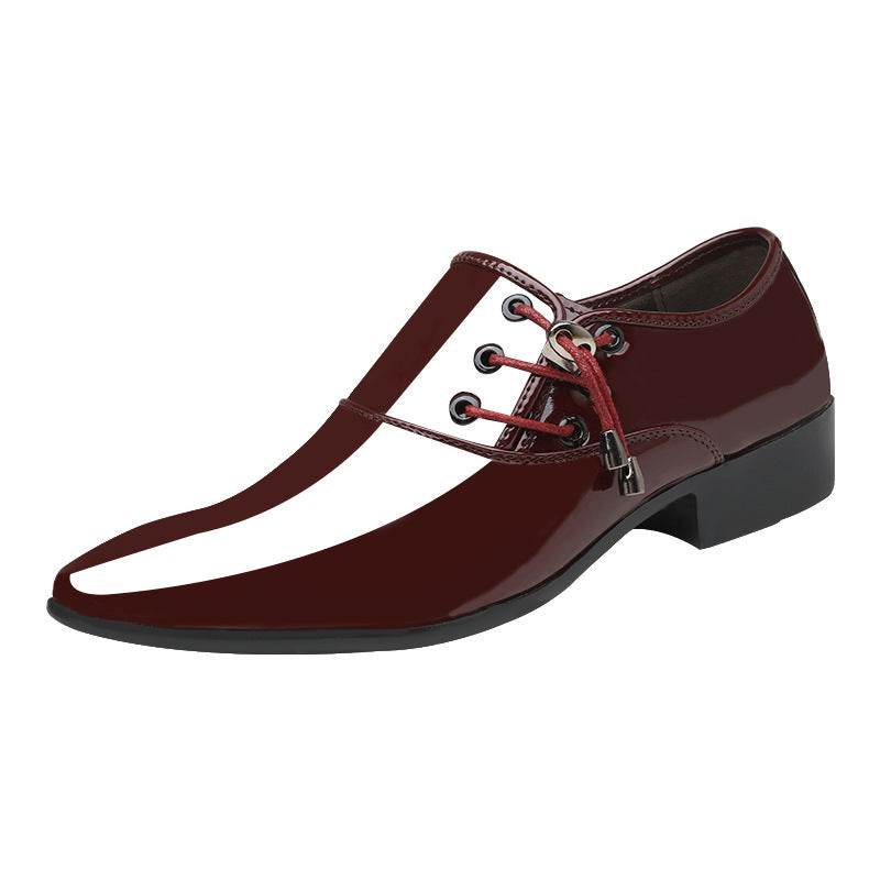 Stylish Italian Men's Leather Loafers – Shiny Pointed Toe Fashion Shoes - Emprize360