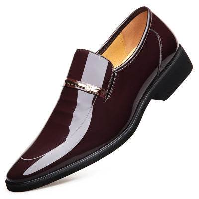Stylish Italian Men's Leather Loafers – Shiny Pointed Toe Fashion Shoes - Emprize360