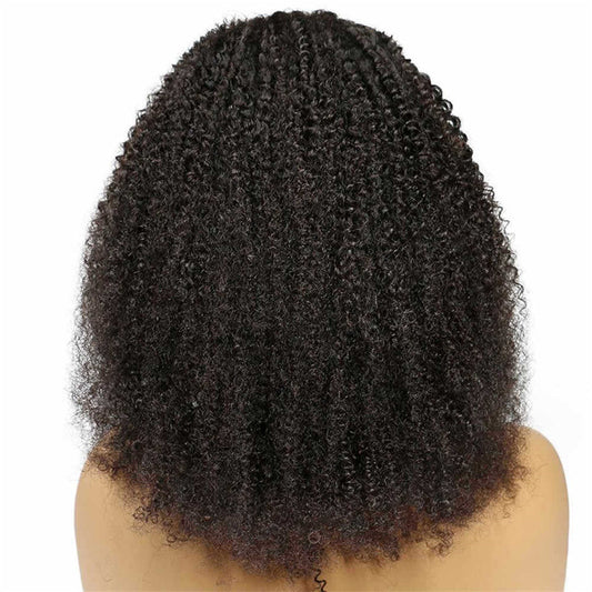 Natural-Look African Small Roll Short Wig – Heat-Safe Silk Blend Fiber
