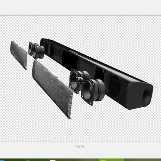 20W TV Speaker Wireless Bluetooth Speaker Portable Column Bass Soundbar Subwoofer with FM Radio for Computer TV Sound System Box - Emprize360