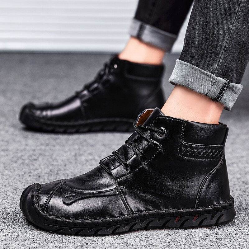 Leather shoes leather men casual shoes - Emprize360