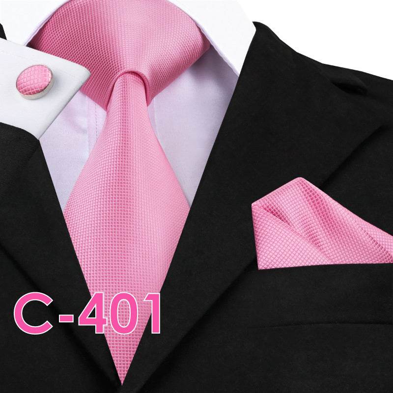 Solid Silk Mens Ties Neck Tie Set For Men Suits Tie Handker - Emprize360