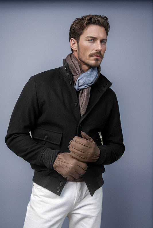 Men's Design Long Sleeve Stand Collar Top - Emprize360