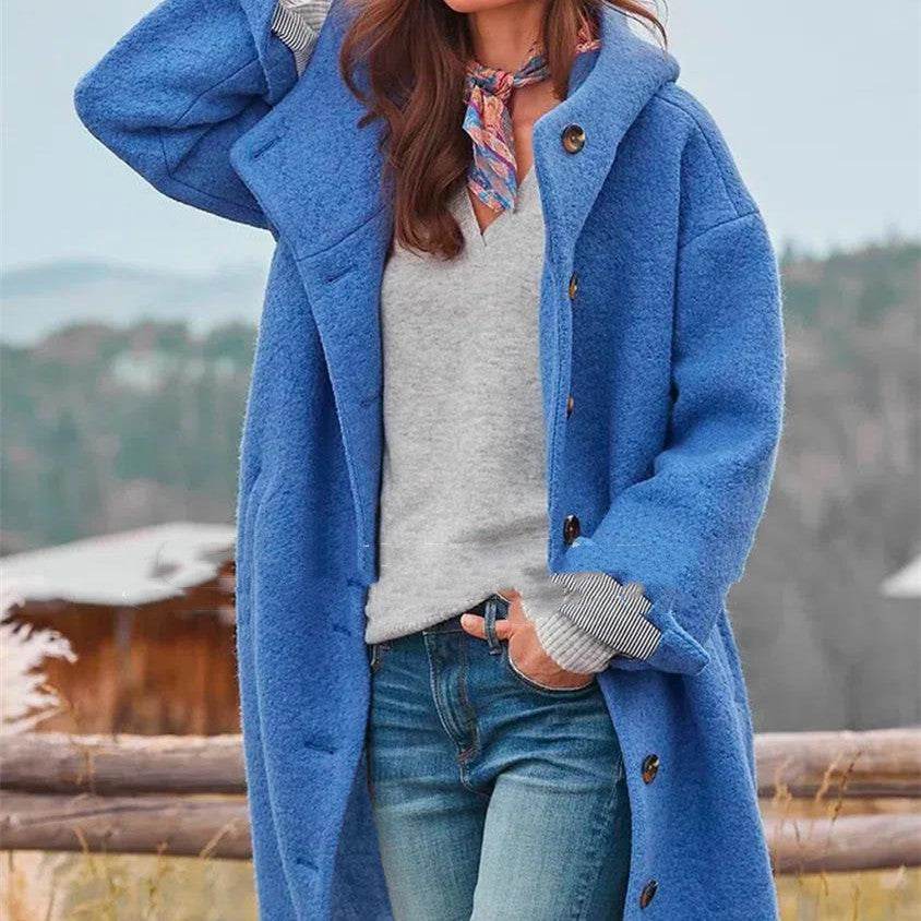 Chic Women's Temperament Tweed Trench Coat - Thickened & Medium-Length - Emprize360