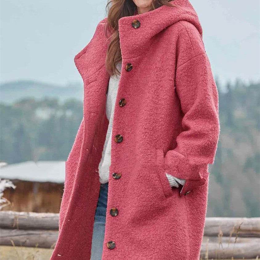 Chic Women's Temperament Tweed Trench Coat - Thickened & Medium-Length - Emprize360