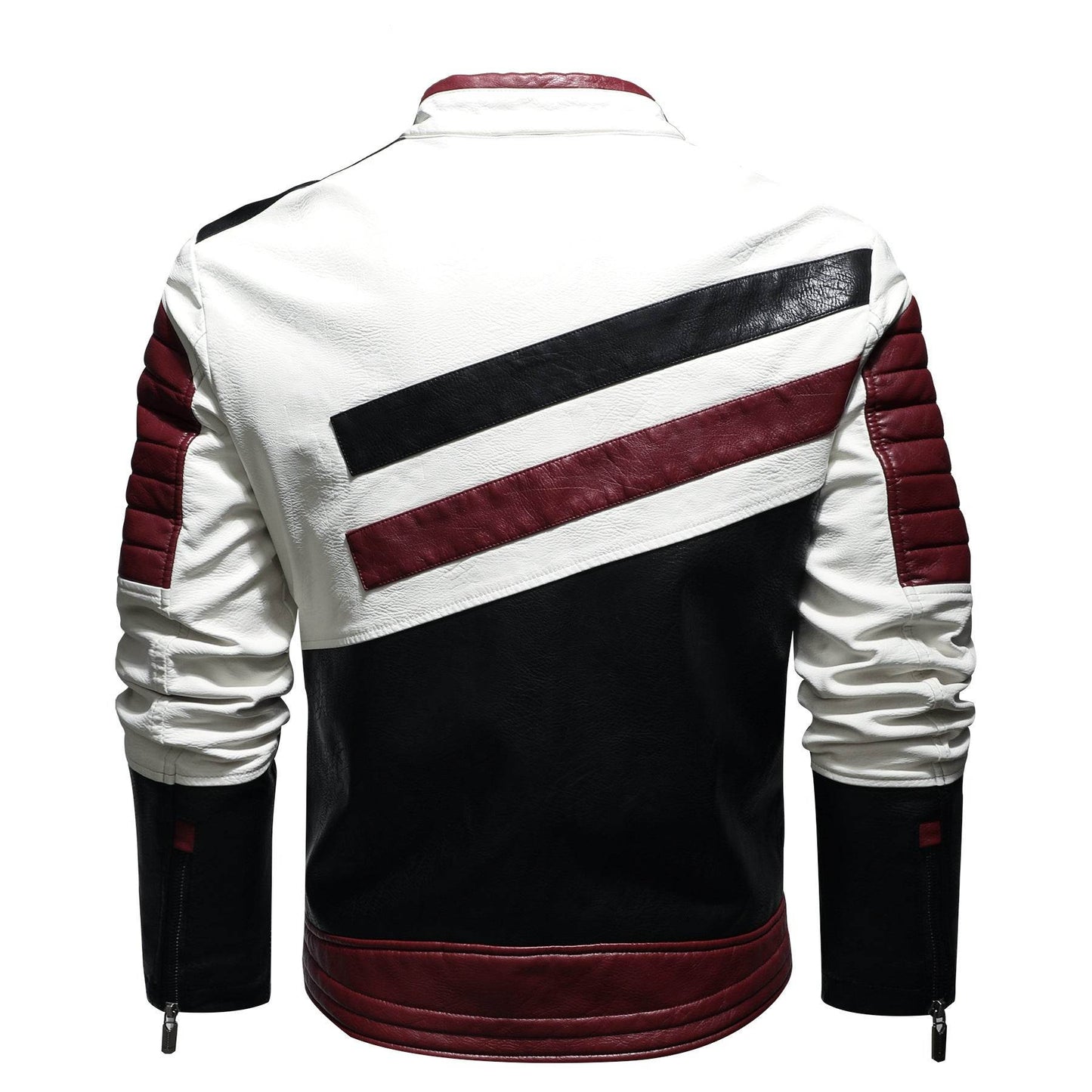 Mens Leather Jackets Motorcycle Stand Collar - Emprize360