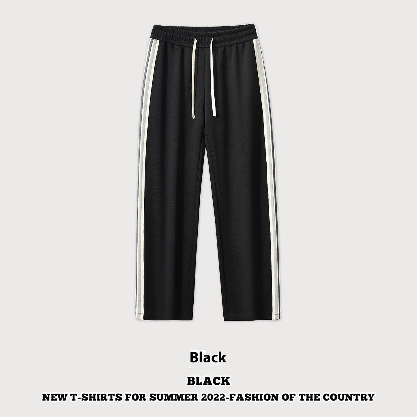 Drawstring Leisure Straight-leg Wide-leg Pants Male - Emprize360