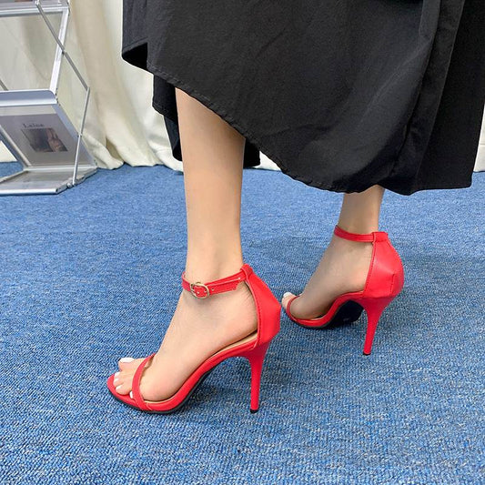 Buckle Strap Hollow Super High Heel Sexy Women's Shoes - Emprize360