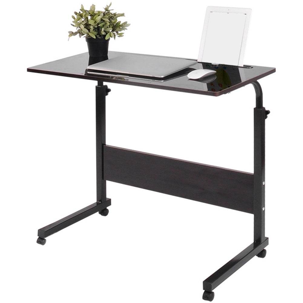 Adjustable Bedside Laptop Desk with Removable Phone Table – Dark Walnut Study & Workstation - Emprize360