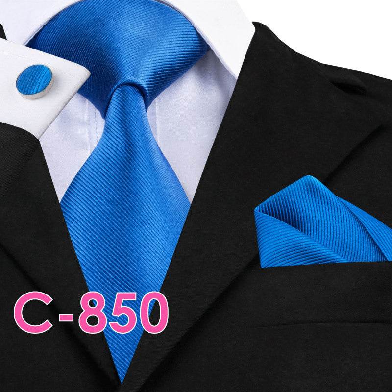 Solid Silk Mens Ties Neck Tie Set For Men Suits Tie Handker - Emprize360
