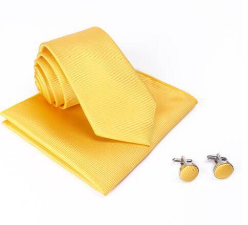 Solid Silk Mens Ties Neck Tie Set For Men Suits Tie Handker - Emprize360