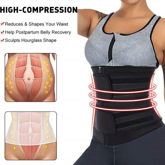 Slimming Belt Violently Sweat Adjustable Zipper Body Shaping Belly Band - Emprize360