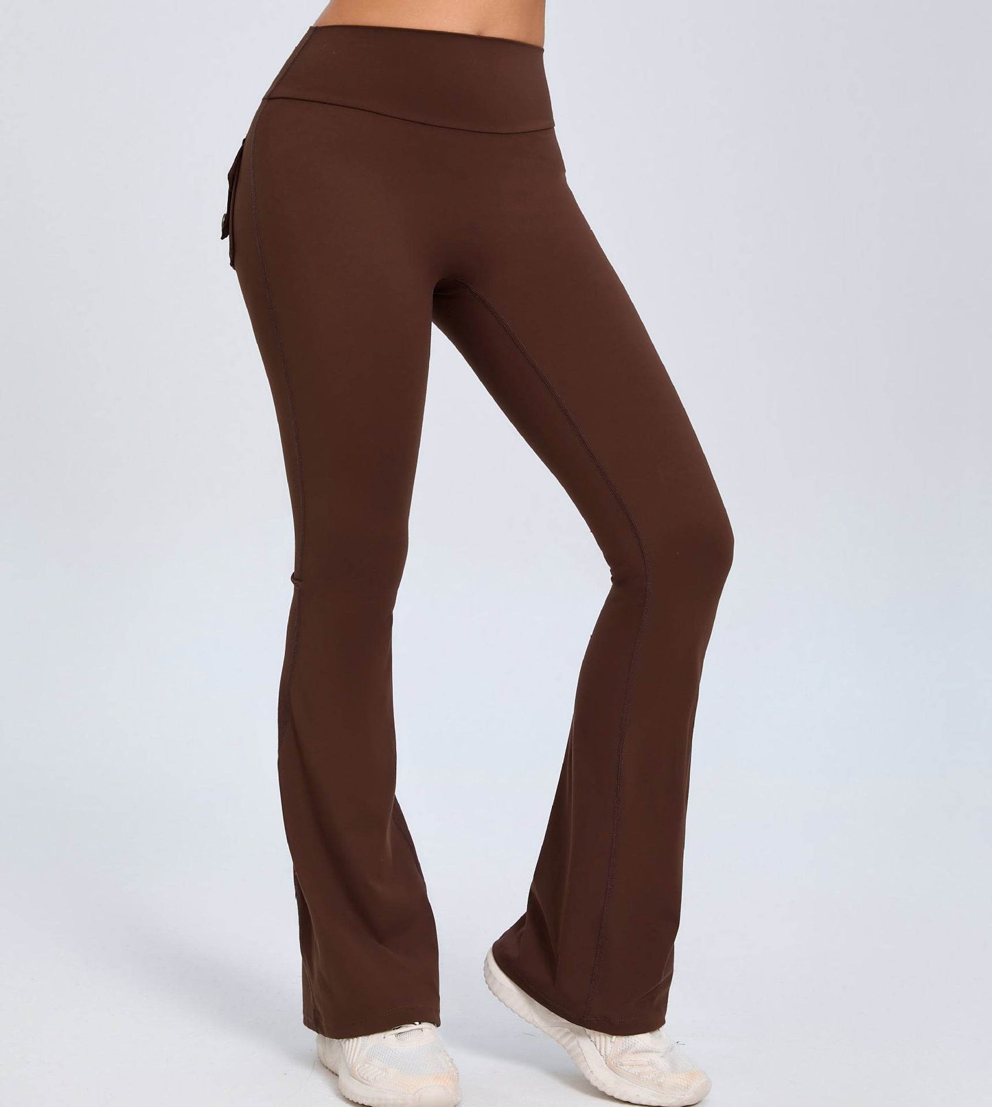 High Waist Scrunch Butt Flared Yoga & Workout Leggings with Pockets – Booty Lifting Sports Trousers for Fitness - Emprize360