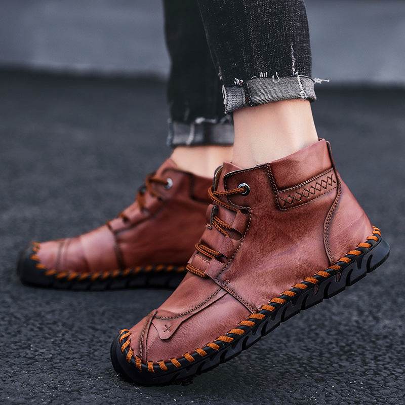 Leather shoes leather men casual shoes - Emprize360