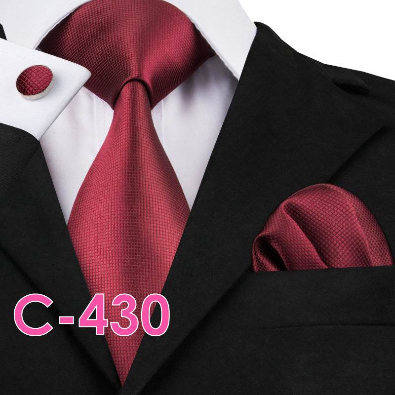 Solid Silk Mens Ties Neck Tie Set For Men Suits Tie Handker - Emprize360