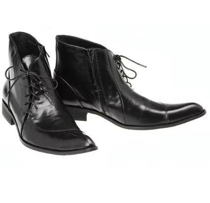 Korean Style British Leather Pointed Men's Boots Fashionable Breathable Men's Shoes - Emprize360
