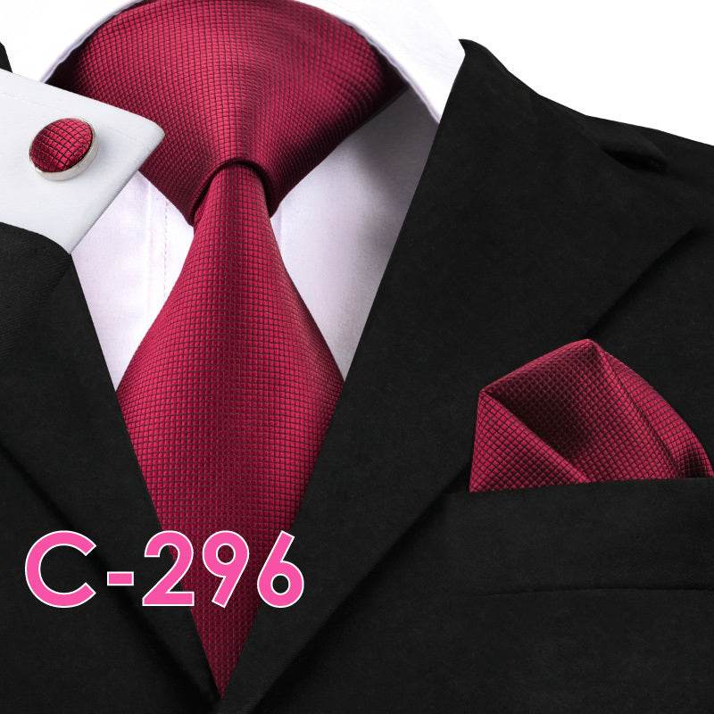 Solid Silk Mens Ties Neck Tie Set For Men Suits Tie Handker - Emprize360