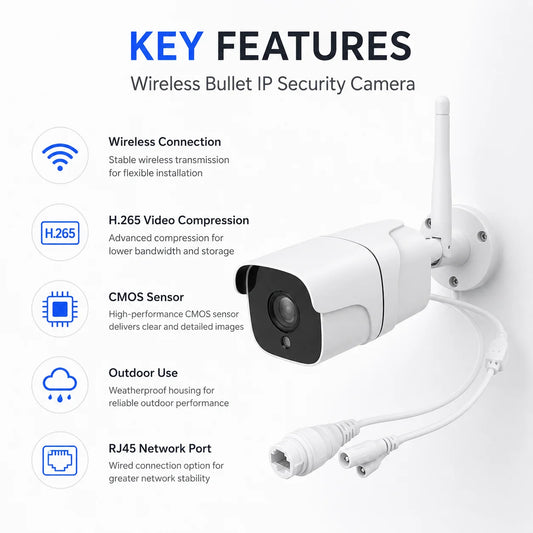 4MP Smart Outdoor WiFi Security Camera | IP66 Waterproof | Night Vision & Two-Way Audio