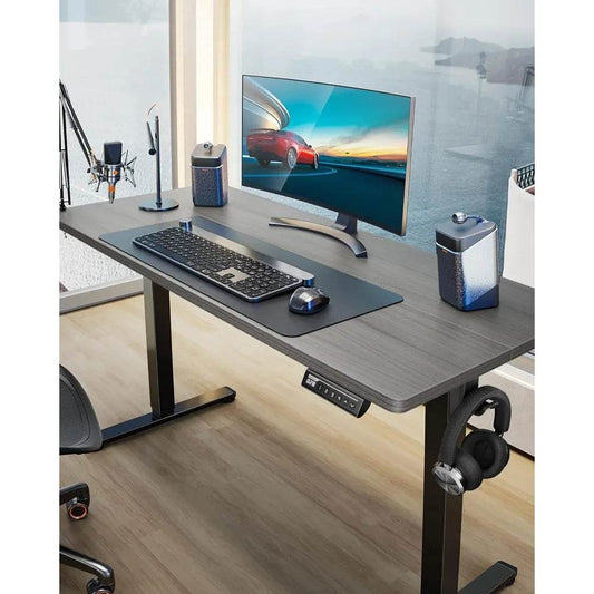 Height Adjustable Electric Standing Desk, 63 x 28 Inches Large Sit Stand up Desk, Large Memory Computer Home Office Desk with T - Emprize360