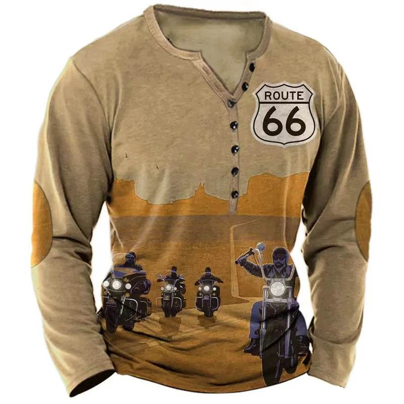 Rugged Vintage USA Oversized Long Sleeve T-Shirt for Men with Bold Graphic - Emprize360