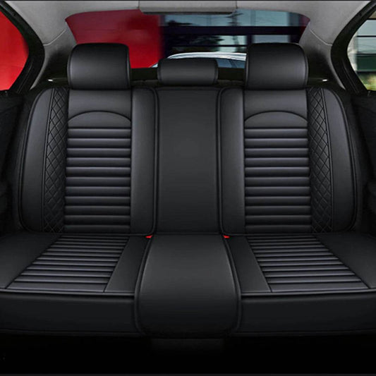 AUTO PLUS Universal Leather Car Seat Covers – 11Pcs Full Surround Protection for Sedan, SUV, Pick-Up Truck, 5 Seats - Emprize360