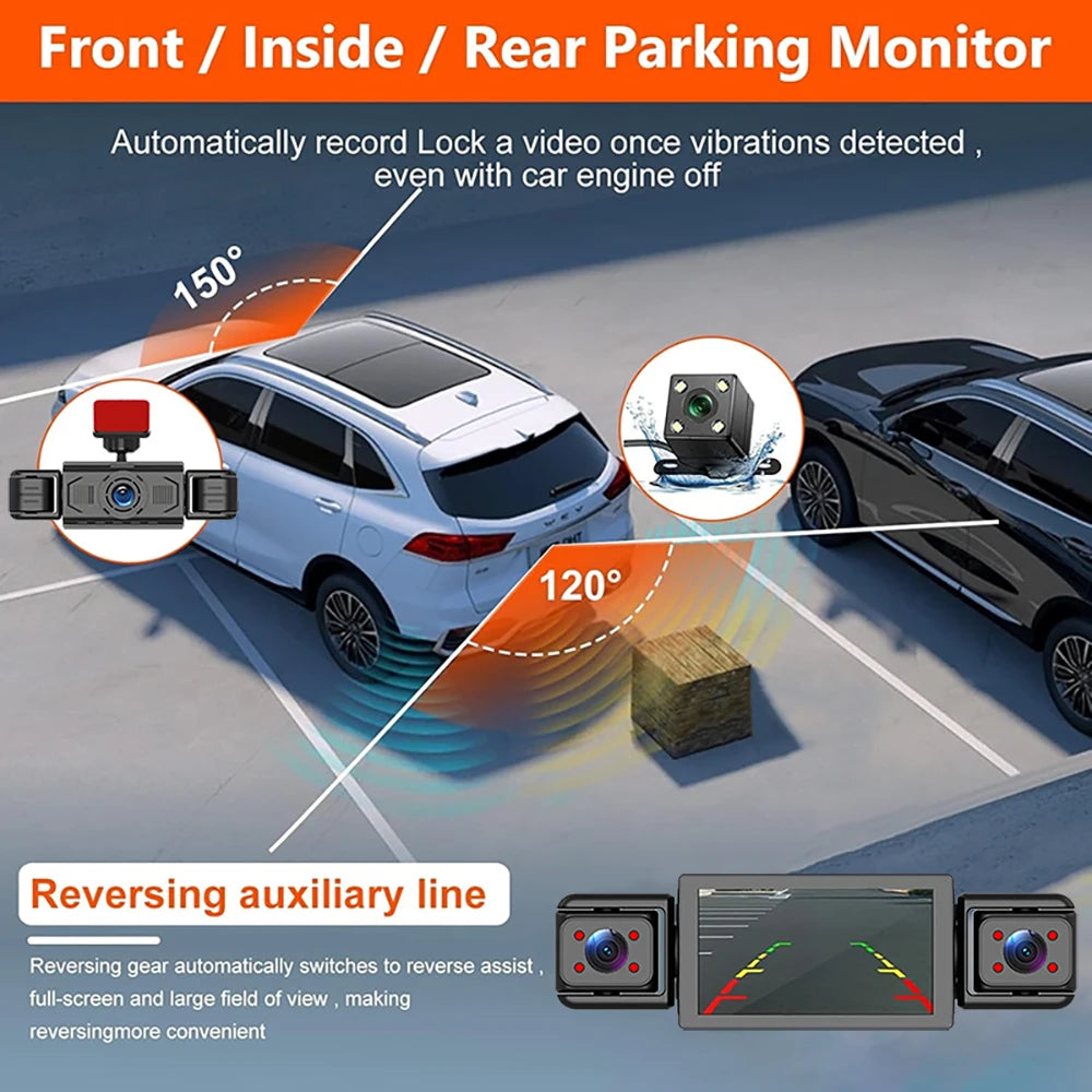 4-Way HD Driving Recorder with WiFi