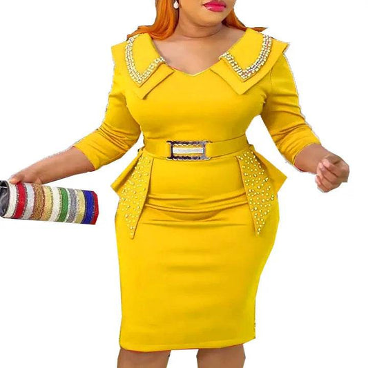 Fashion Beaded Wrap Dress for Women - Emprize360