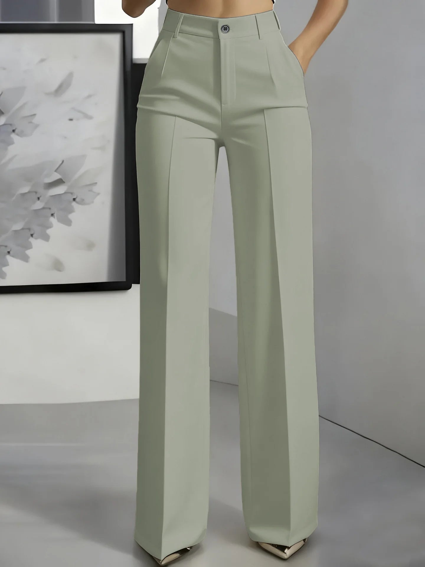 Minimalist High-Waisted Suit Trousers 2025