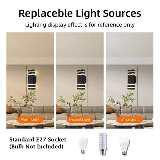 E27 Up-Down LED Outdoor Wall Sconce – IP65 Waterproof Porch & Front Door Lighting - Emprize360