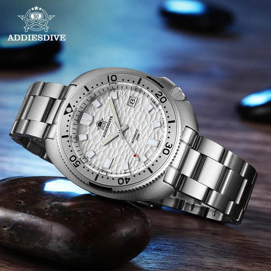 ADDIESDIVE Men's Silver Automatic Watch, NH35A, Waterproof - Emprize360