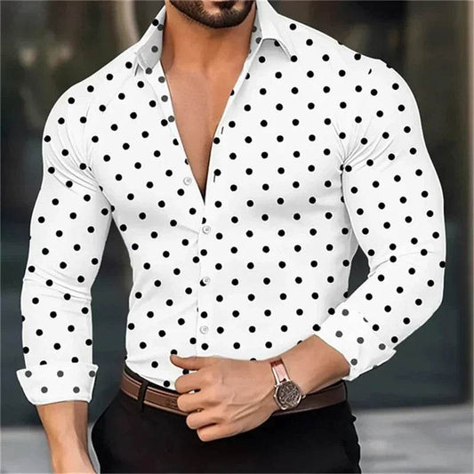 Trendy Long-Sleeve Button-Down Shirt – Casual Streetwear for a Stylish Look - Emprize360