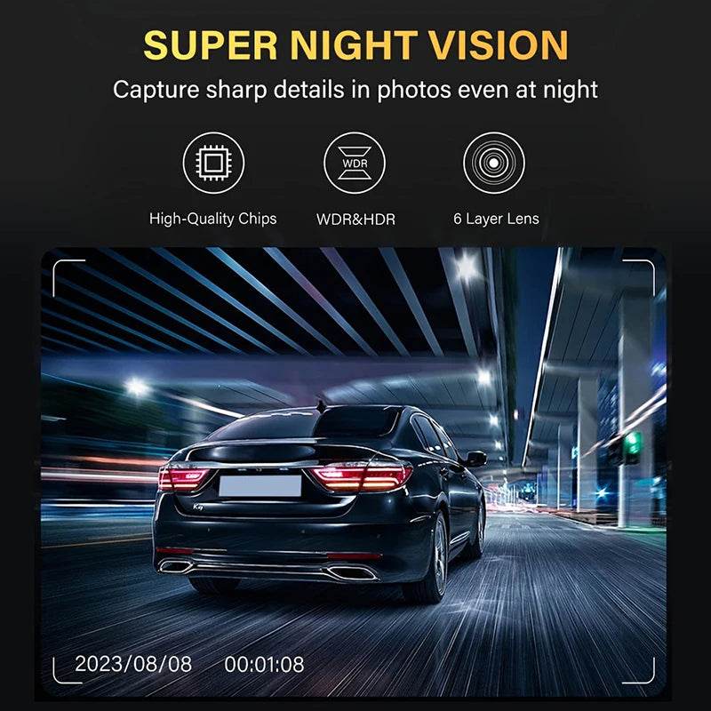 GMAIPOP 3-Channel 1080P Dash Cam with Rear View Camera & WiFi for Car DVR - Emprize360