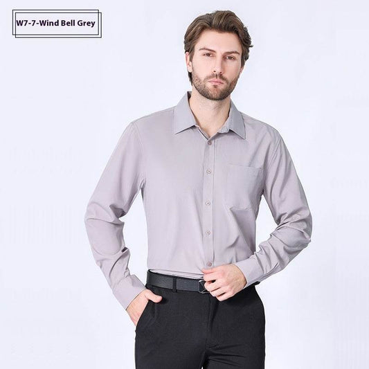 "Men's Long Sleeve Non-Iron Stretch Shirt – Minimalist Business Professional Style - EMPRIZE 360