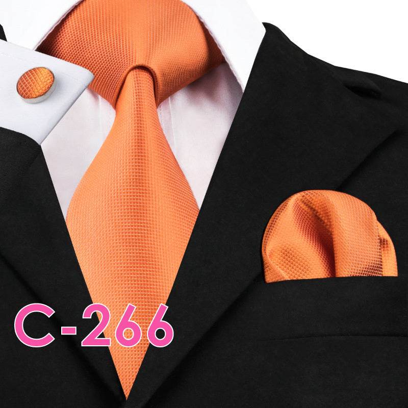 Solid Silk Mens Ties Neck Tie Set For Men Suits Tie Handker - Emprize360