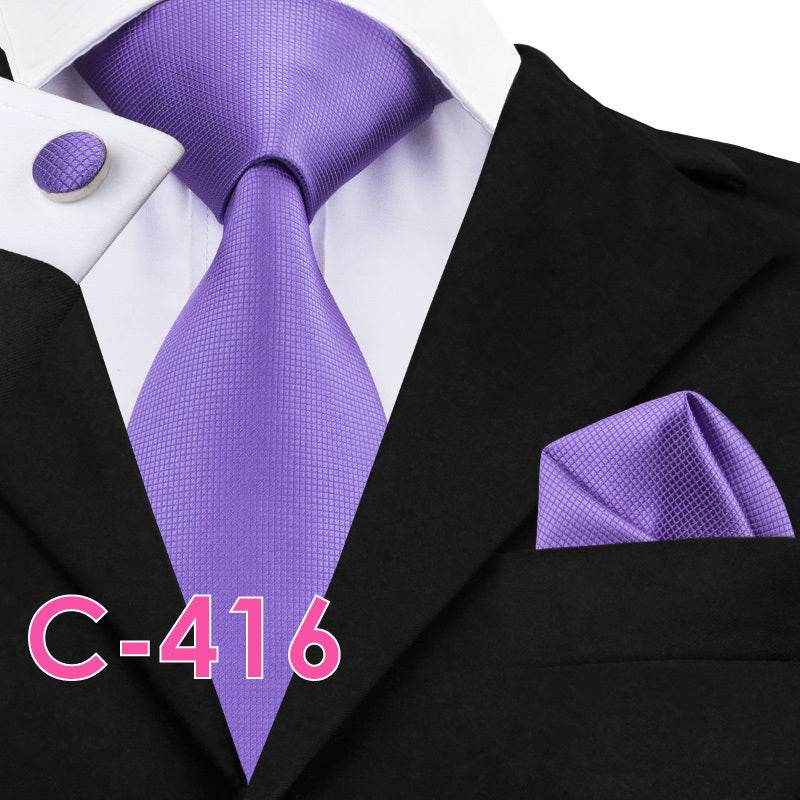 Solid Silk Mens Ties Neck Tie Set For Men Suits Tie Handker - Emprize360