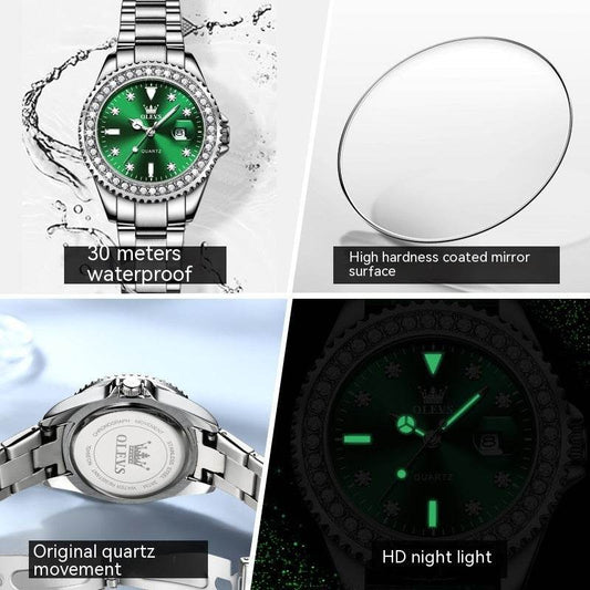 Diamond Quartz Women's Stainless Steel Watch - Emprize360