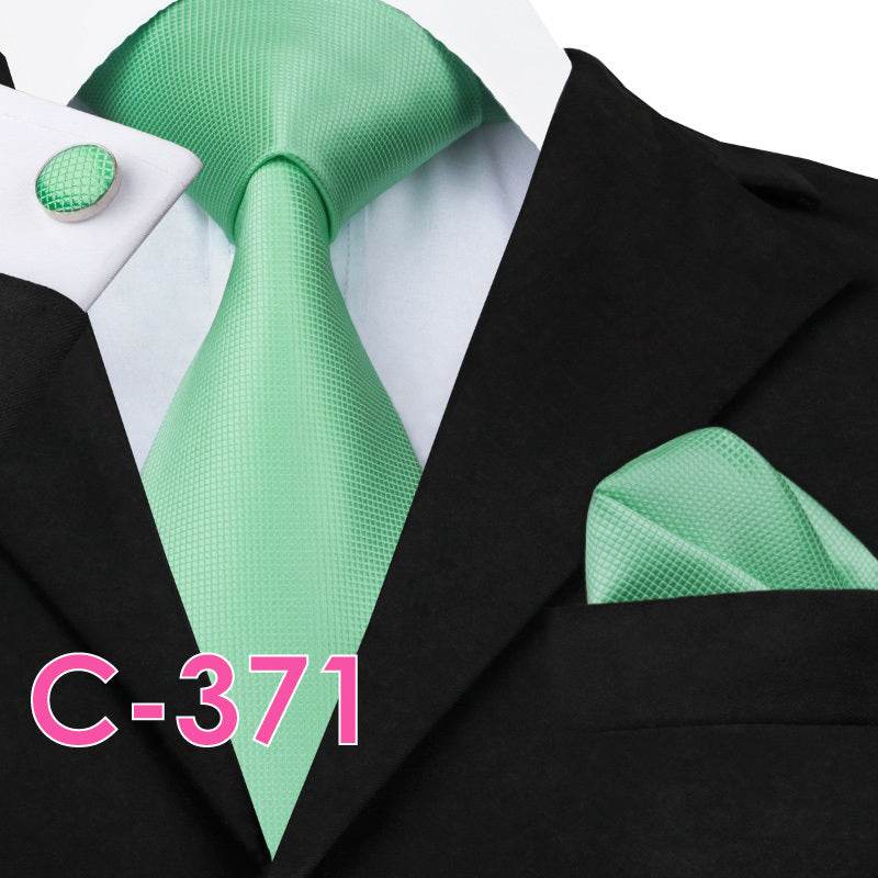 Solid Silk Mens Ties Neck Tie Set For Men Suits Tie Handker - Emprize360