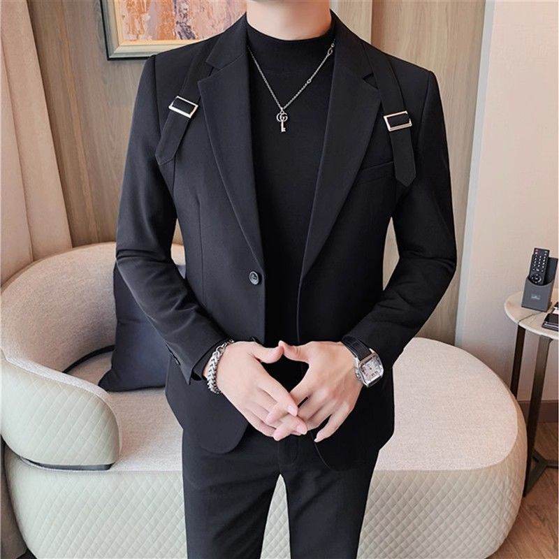 Design Strap Casual Men's Slim Jacket - Emprize360
