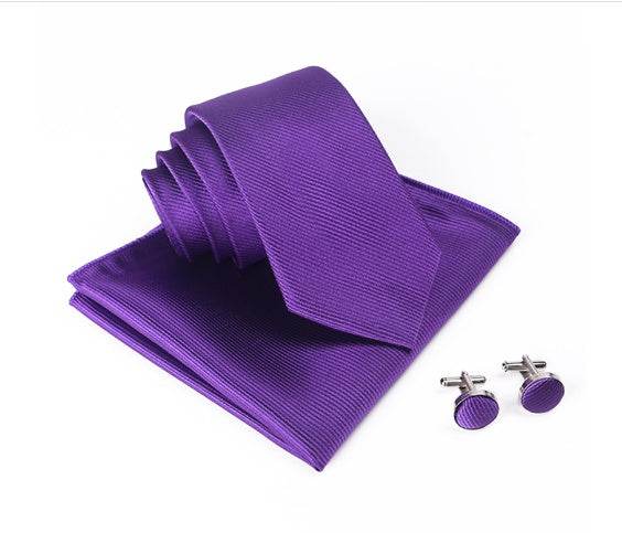 Solid Silk Mens Ties Neck Tie Set For Men Suits Tie Handker - Emprize360