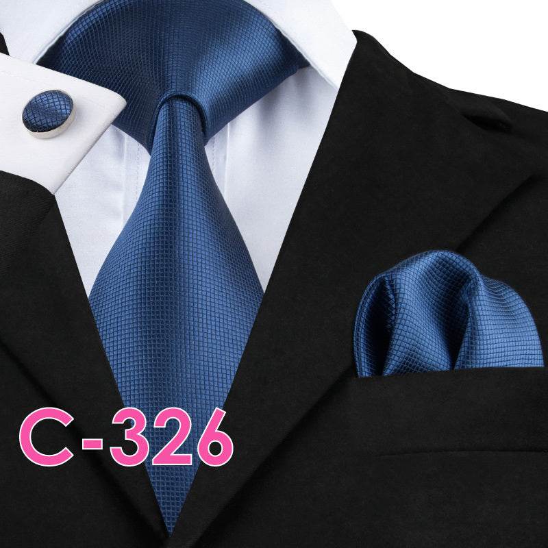Solid Silk Mens Ties Neck Tie Set For Men Suits Tie Handker - Emprize360