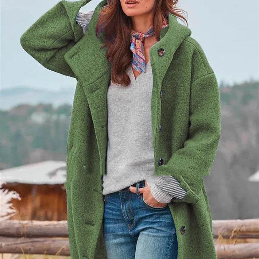 Chic Women's Temperament Tweed Trench Coat - Thickened & Medium-Length - Emprize360