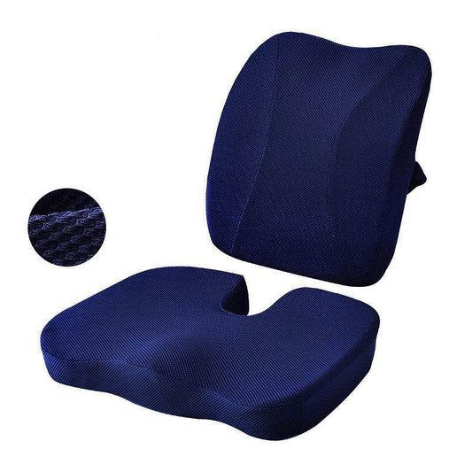 Ultimate Comfort Office Seat Cushion & Car Lumbar Support – Memory Foam Relief for Back Pain" - EMPRIZE 360