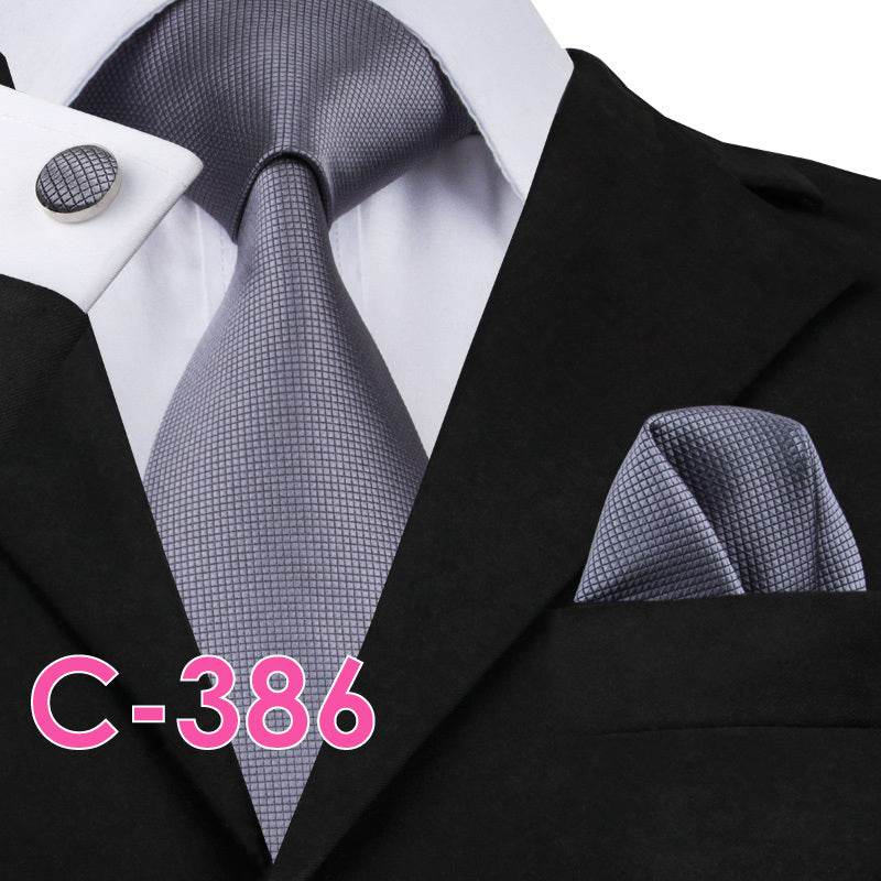 Solid Silk Mens Ties Neck Tie Set For Men Suits Tie Handker - Emprize360